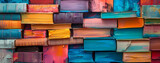 Fototapeta Uliczki - stack of colorful books