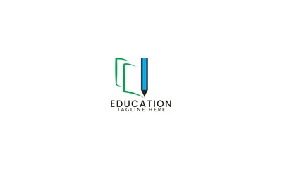 Wall Mural - Education logo design, flat logo design template.