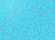 Abstract and chaotic blue and turquoise layered shapes and patterns. Abstract high resolution full frame colorful background with copy space.