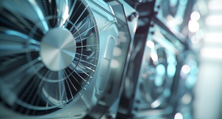 Canvas Print - a close up of a computer fan