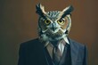 owl in a suit