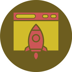 Poster - Boost  Glyph Two Color Circle Icon