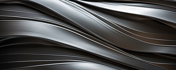 Wall Mural - abstract background of metal texture surface, swirl ripple metal sheet, new and shiny reflective surface, Generative