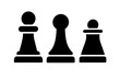 chess piece silhouette vector illustration