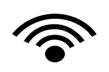 Poster - wifi signal icon silhouette vector illustration