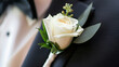 A close-up of a graduate's corsage or boutonniere, adding a touch of elegance to their attire - love and purity, beauty and lightness, happiness and joy