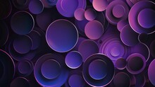 Neon Glow Purple And Blue Circles Abstract Design. Futuristic Neon Circles In Cool Tones For A Modern Look. Vibrant Abstract Purple-blue Neon Artwork For Creative Inspiration.
