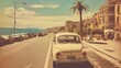 retro vintage postcard from sunny italy 1970 vibes