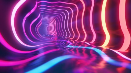 Wall Mural - neon colors twist and turn in a hypnotic pattern inviting you to get lost in the psychedelic wonderl