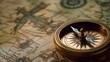 © KRIS - Old compass on vintage map