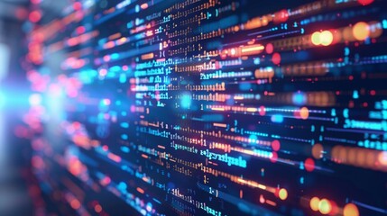 Programming code abstract technology background, internet security, hacking, 16:9