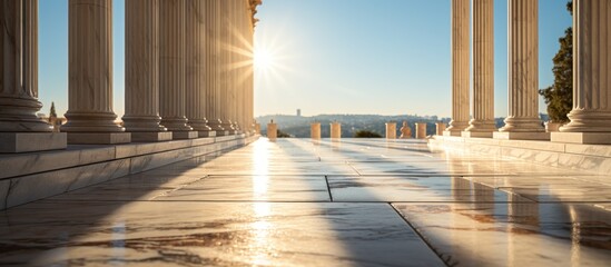 Wall Mural - pillars building detail