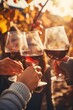 © València - friends clink glasses of wine feast Generative AI
