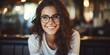 Confident young woman with glasses portrait Generative AI