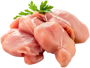 Wall Mural - raw chicken fillets with leaf