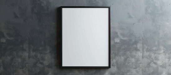 Wall Mural - a mockup showing a white poster in a black frame