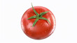Red tomato with water droplets on a white background