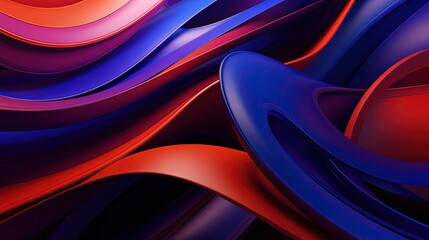 Canvas Print - an abstract background with overlapping ellipses in a three dimensional effect