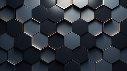 Canvas Print - hexagonal grid with a minimalist design