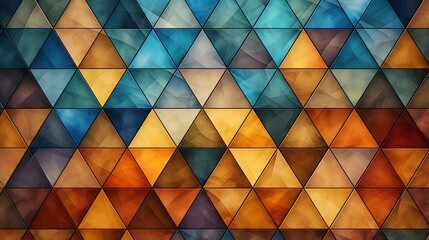 Canvas Print - triangular elements with a mosaic like texture