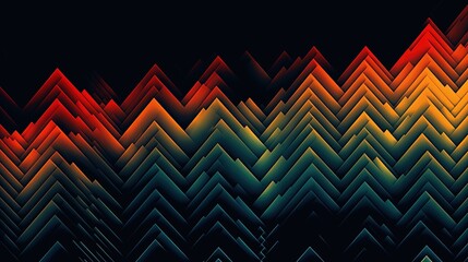 Sticker - zigzag lines with a glitchy digital effect