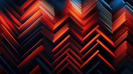 Canvas Print - zigzag lines with a glitchy digital effect giving a contemporary and edgy vibe