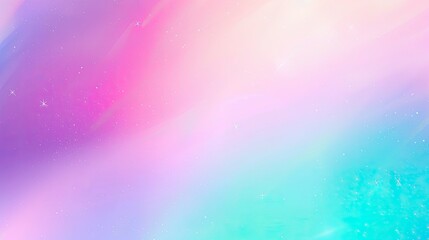 Wall Mural - Holographic Unicorn Gradient. Trendy neon pink purple very peri blue teal colors soft blurred background - generative ai