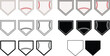 © ATerra - Home Base Plate Baseball Clipart - Outline, Silhouette & Color  Sign Label Templates