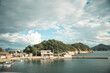 香川県高松市の沖合の島「男木島」の男木港の風景