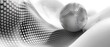 Abstract blurred black and white blurred gradient mesh and ball background