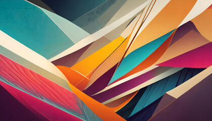 Sticker - modern trendy abstract design background. generative ai.