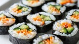 Fototapeta Kwiaty - Healthy sushi options that dont compromise on flavor