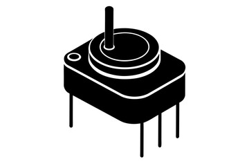 Canvas Print - potentiometer silhouette vector illustration