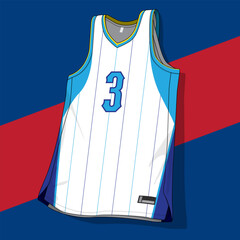 Wall Mural - Basketball jersey template vector mockup