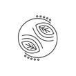 eco floral yin yang icon vector concept design template