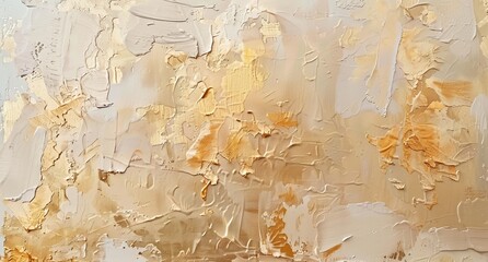 Wall Mural - a painting of gold and white with a brown background