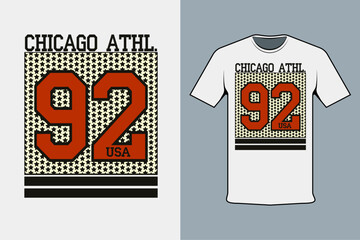 Wall Mural - chicago athl 92 modern white shirt design