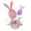 Easter Egg 3D Illustration. Painted Egg for Easter day.