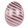 Rosegold Easter Egg 3D Illustration. Painted Egg for Easter day.