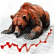 Cartoon image of bearish trade trend