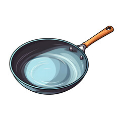 Frying pan isolated, transparent background white background no background