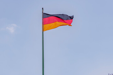 Wall Mural - bundestag german flag in the wind