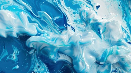  Abstract background of vivid blue and white color mixing with different tints creating uneven surface - generative ai