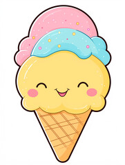 Sticker - ice cream cone