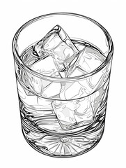 Poster - glass with ice