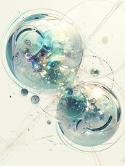 Poster - abstract background with bubbles