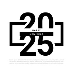 Wall Mural - Happy New Year 2025 text design.