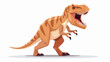 Cartoon tyrannosaurus rex dinosaur roaring flat vector
