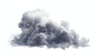 Cloud isolated steam smoke flat vector isolated on white