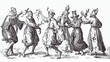 Dance of saint guy an epidemic dance gained in the mid